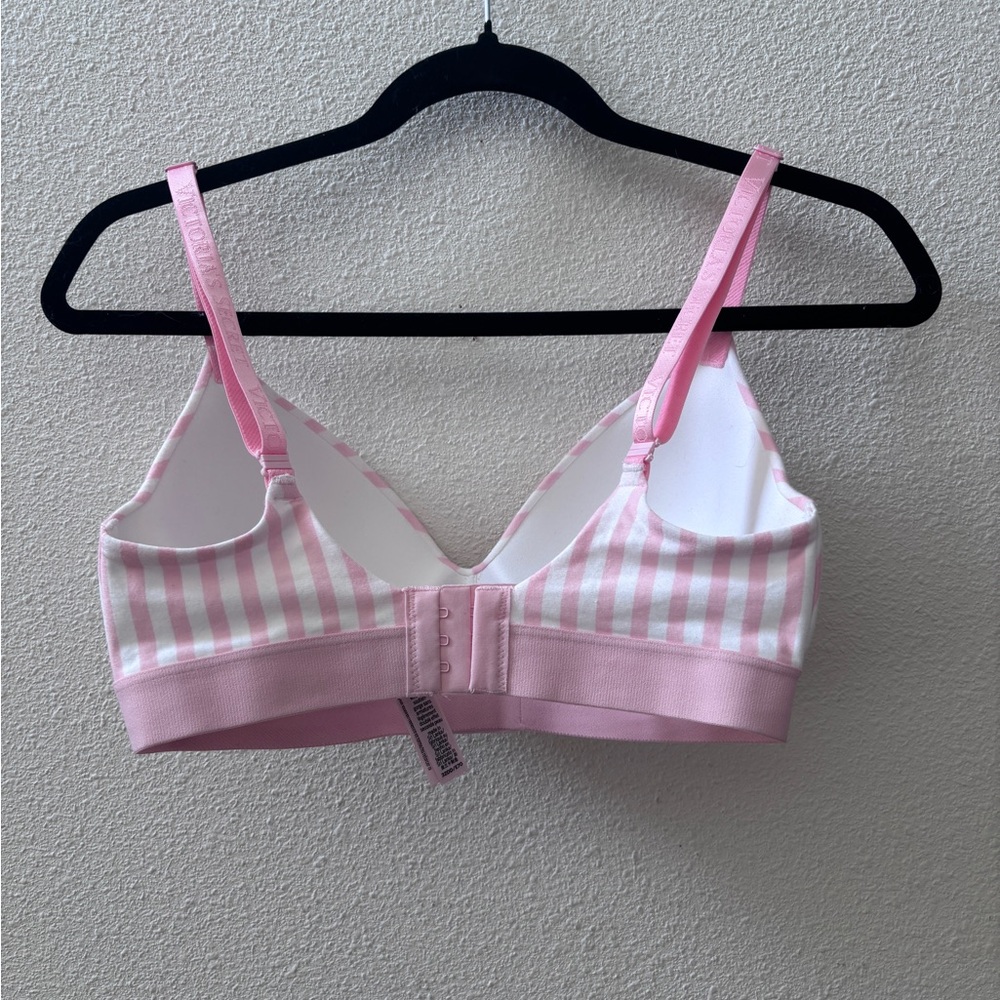 Victoria's Secret Pink and White Striped Bra - Picture 3 of 4